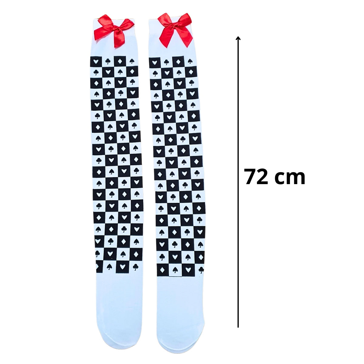 Meia Calça Mini Copas E Ouro Para Fantasia Cosplay e Festa 5/8