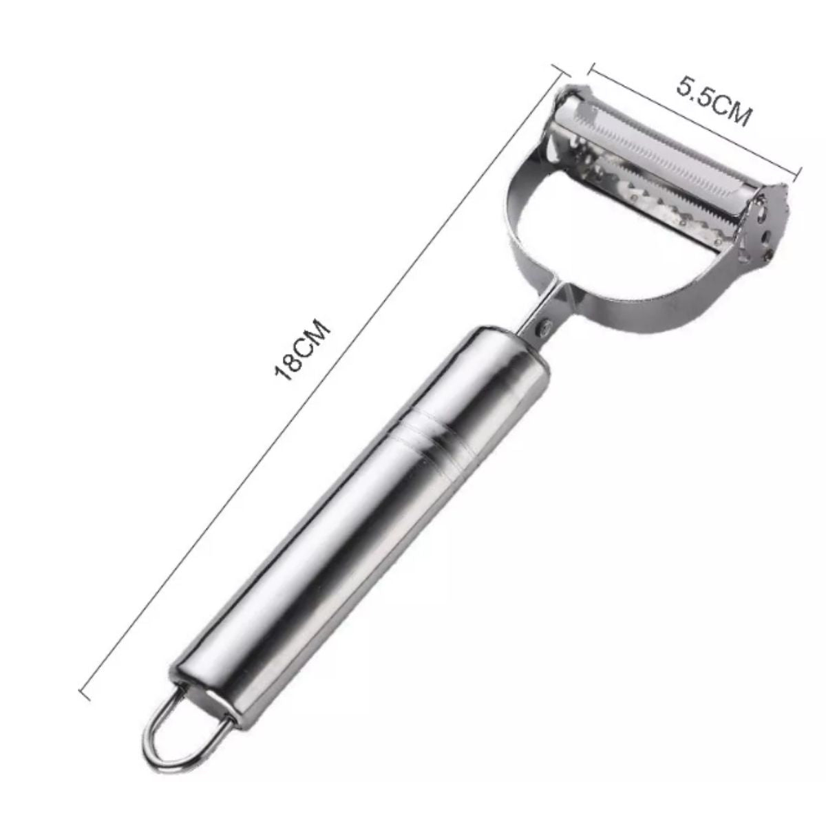 Descascador E Fatiador De Legumes Inox 2 Em 1
