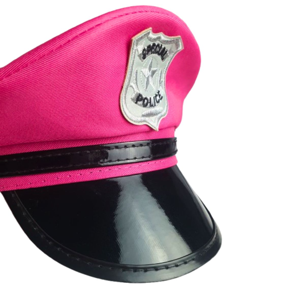 Chapéu Quepe Boina Policial Especial Rosa Fantasia Cosplay