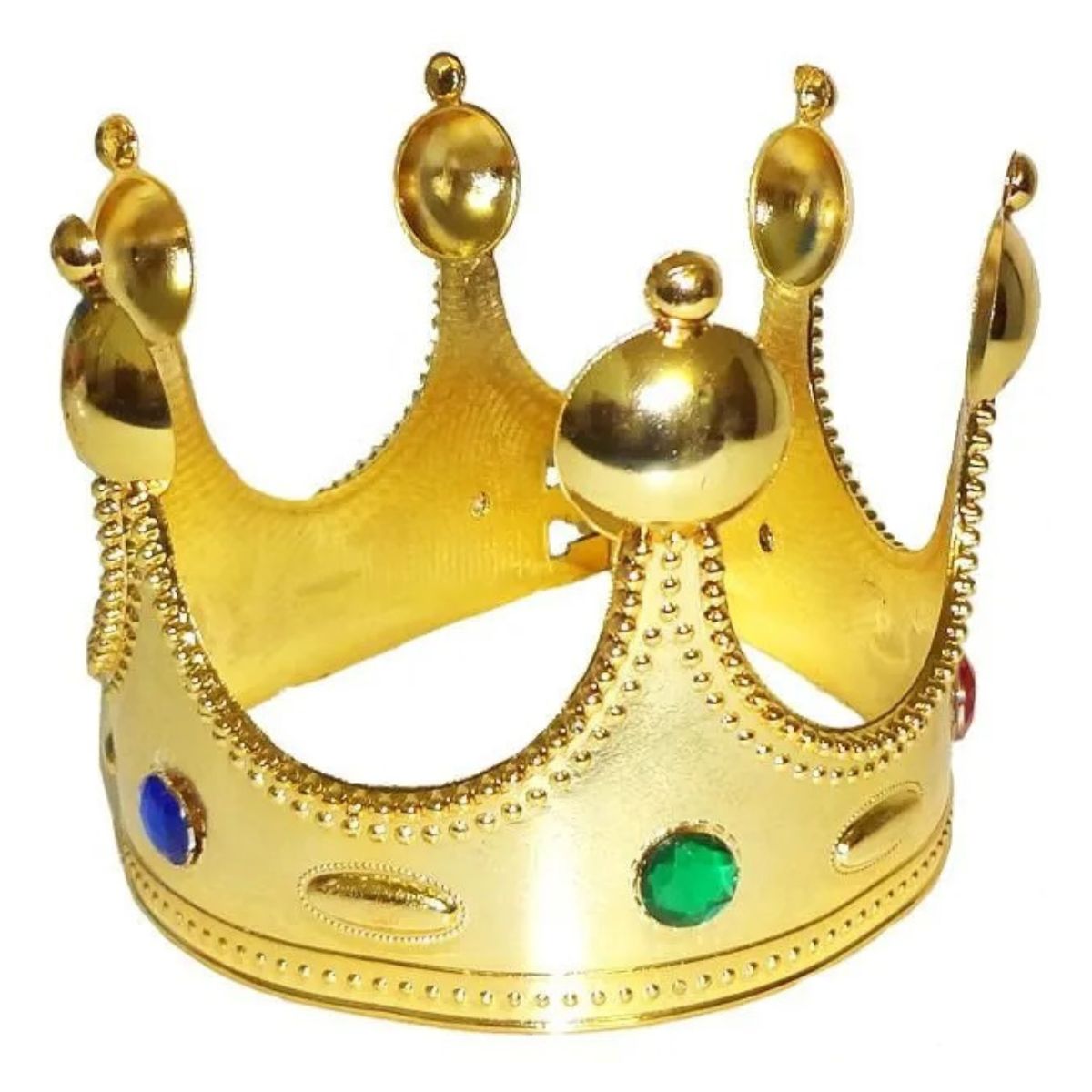 Coroa Rei / Rainha Fantasia Cosplay Carnaval Pedraria Dourado