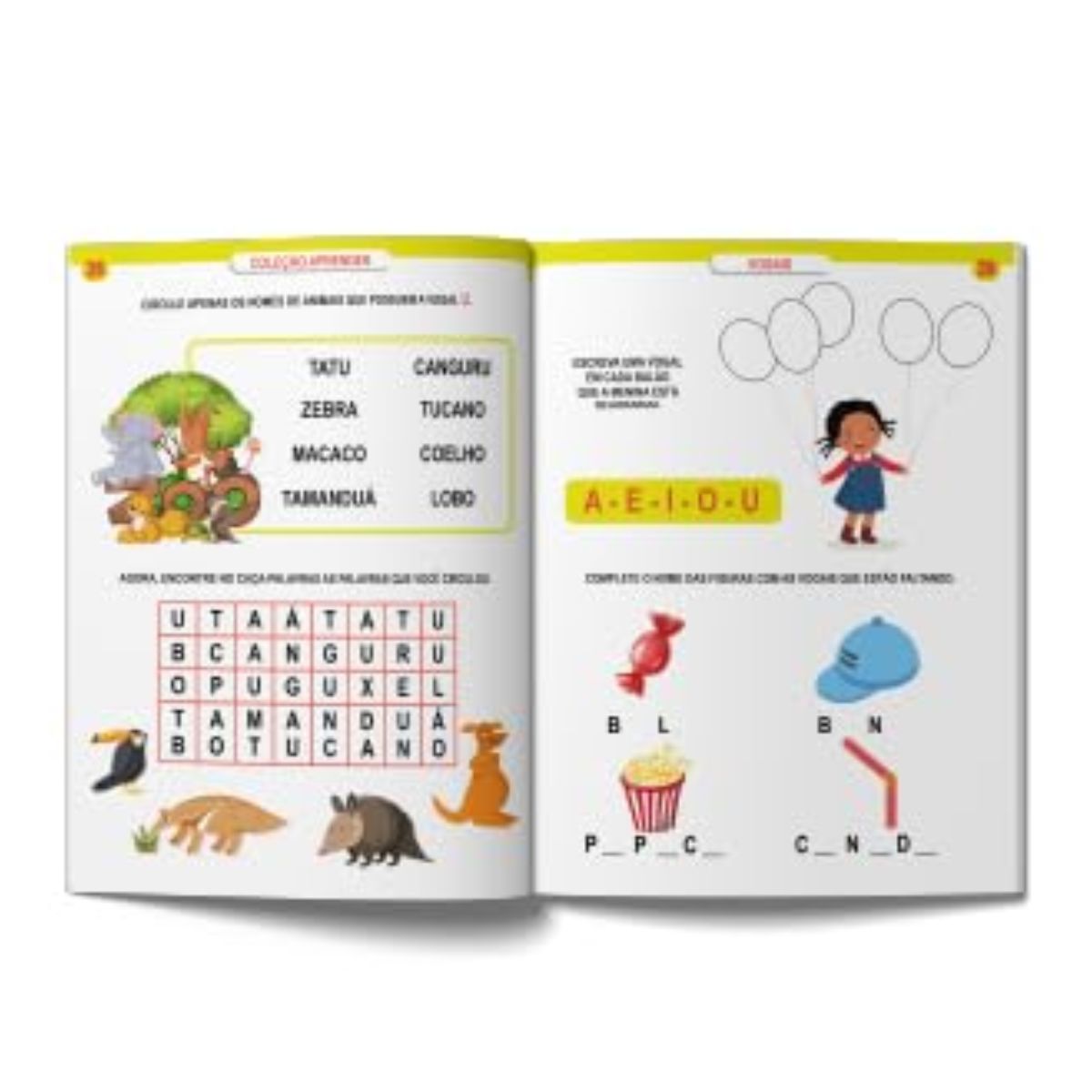 Livro Educativo Pedagógico Infantil: Alfabeto Sílabas e Palavras - Ciranda Cultural