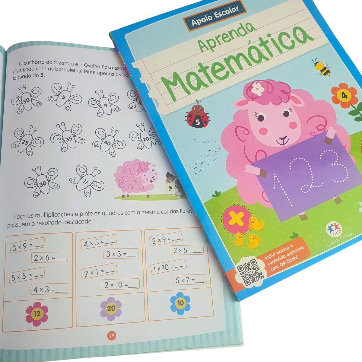 Kit 2 Livros Infantil Apoio Escolar: Aprenda Matemática + Aprenda A Tabuada - Ciranda Cultural