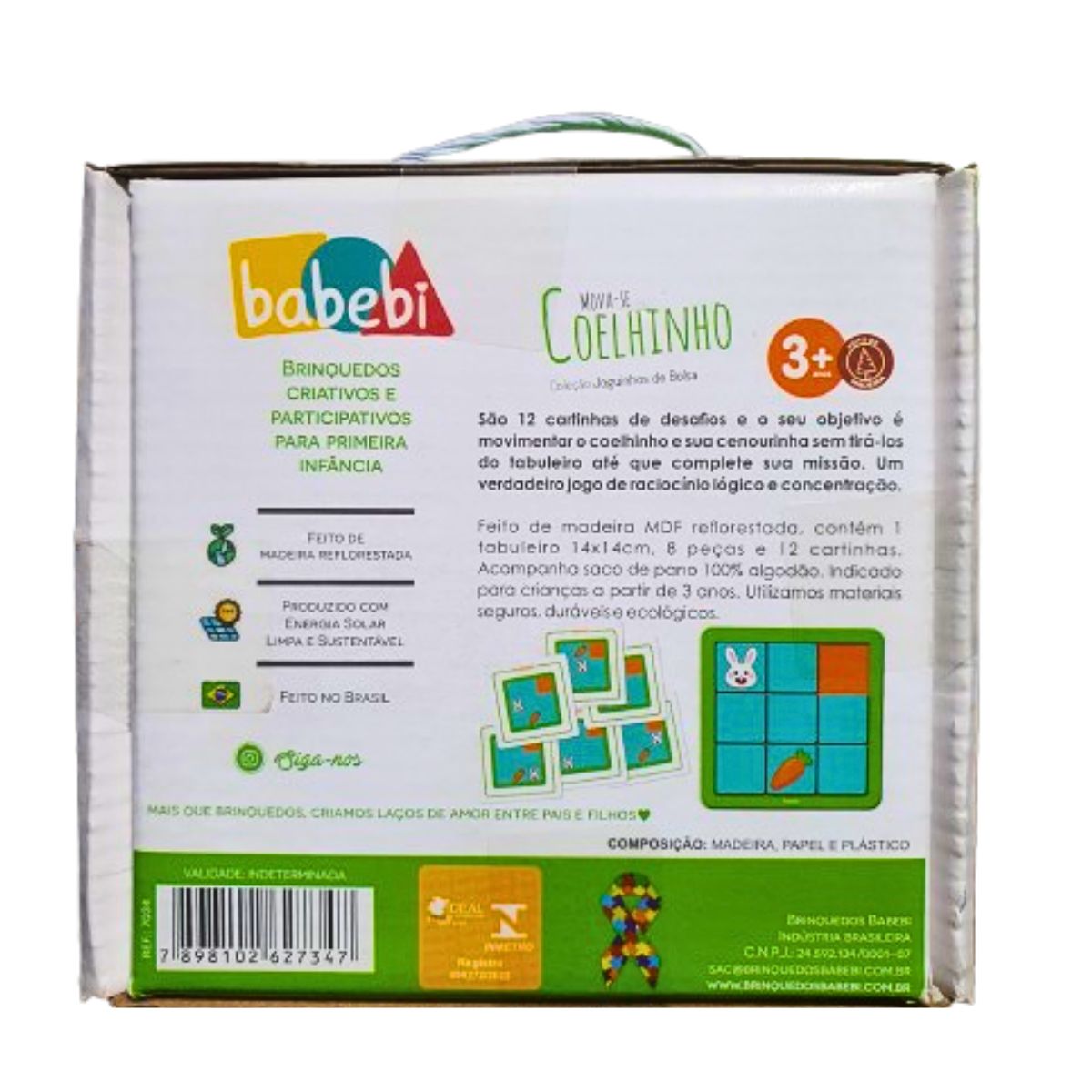 Brinquedo Jogo Educativo Didático Mova-se Coelhinho - Babebi