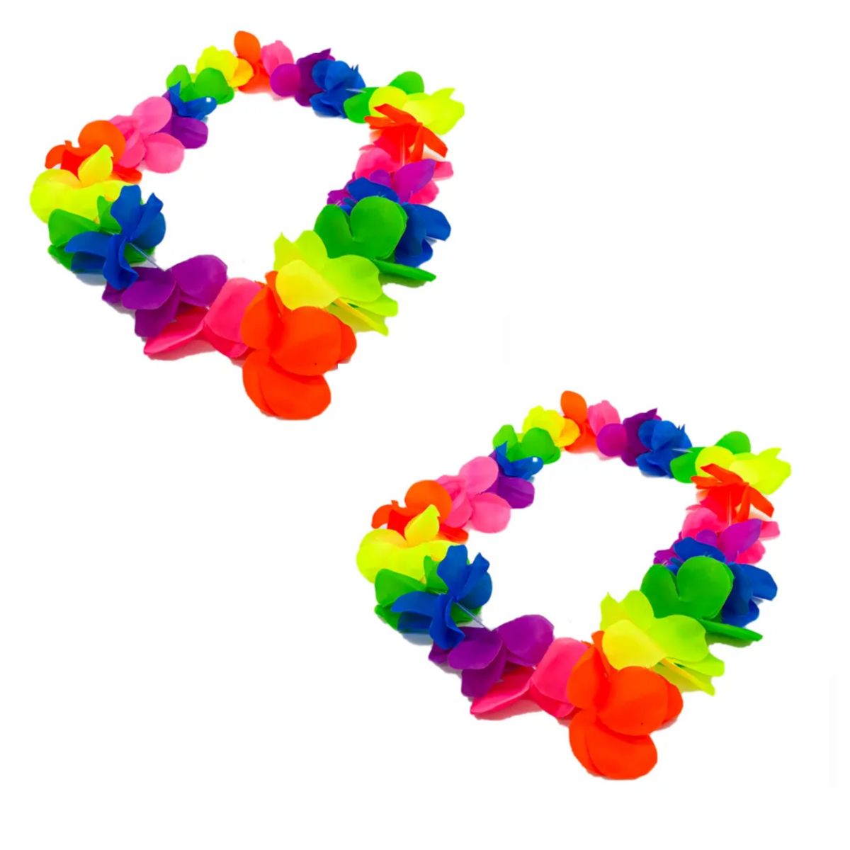 Kit 2 Colares Havaiano Festa Fantasia Carnaval Neon Luau