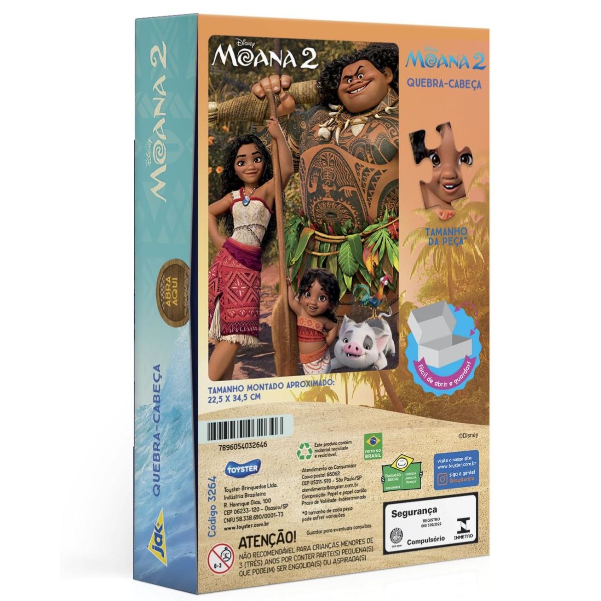 Quebra Cabeça Infantil Moana 2 / 100 Peças - Toyster