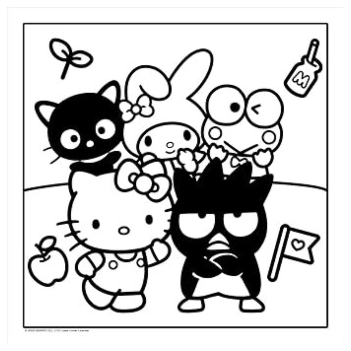 Livro Hello Kitty And Friends - Cozy Coloring Book Bobbie Goods - Para Colorir / Relaxar / Atividades - Mood / Ciranda Cultural