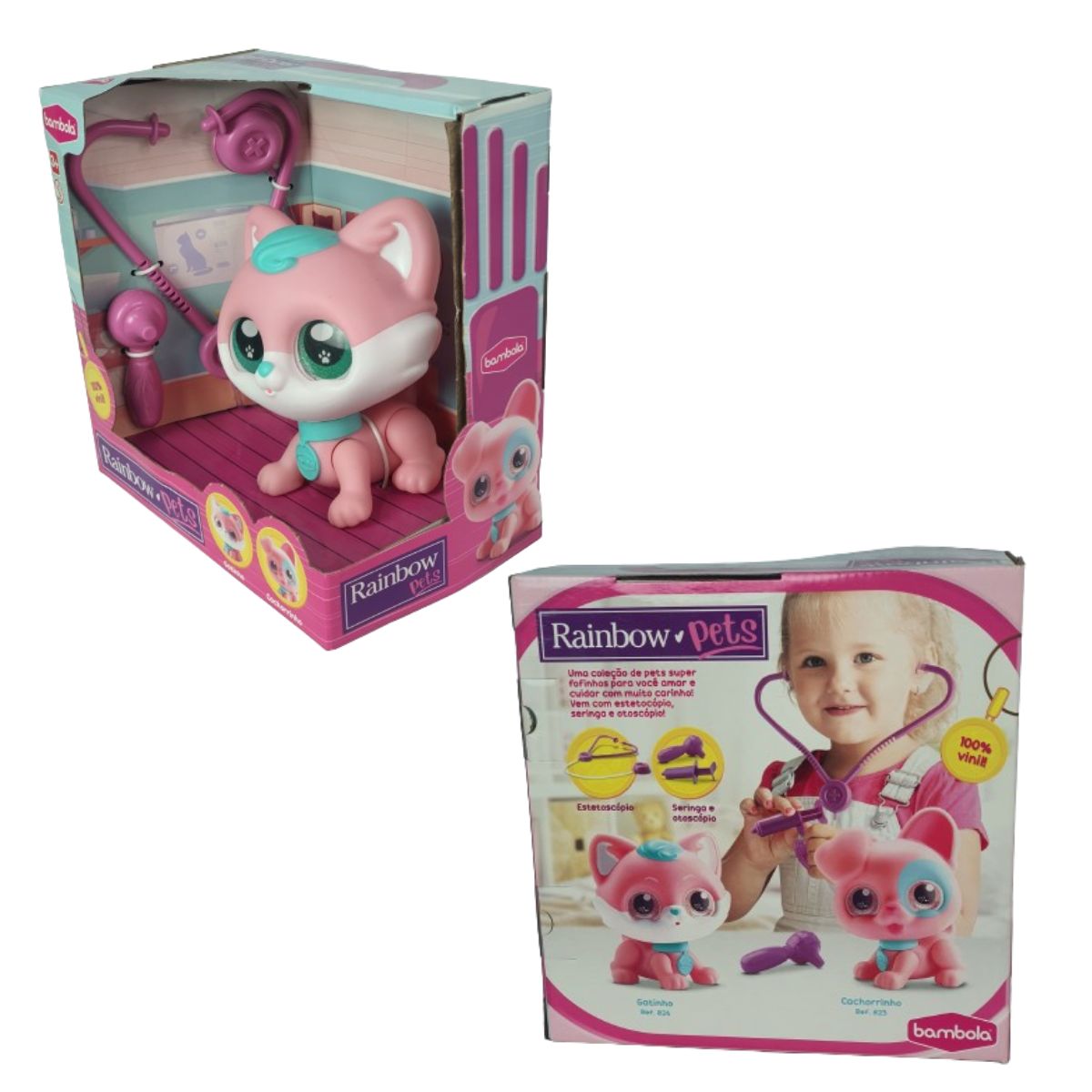 Brinquedo Rainbow Pets Dodói Gatinho Bambola