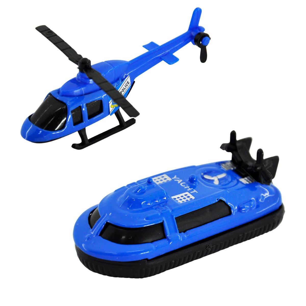 Kit 6 Veículos Miniaturas Dm Collection Azul 1:64 - Dm Toys