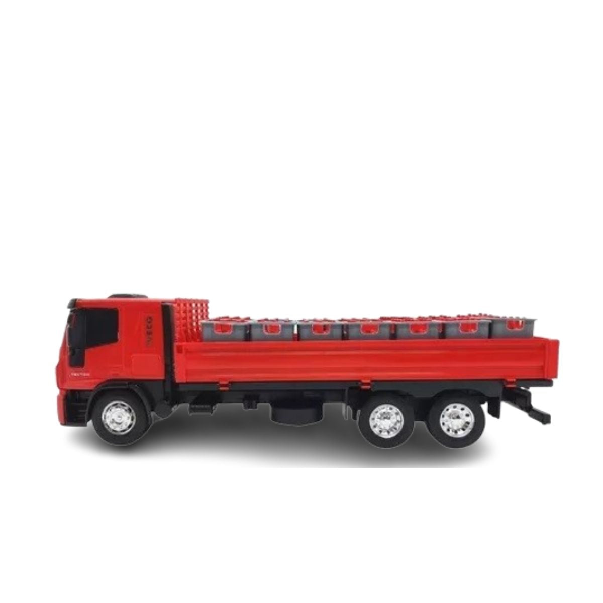 Brinquedo Caminhão De Bebidas Iveco Dropside Vermelho- Usual