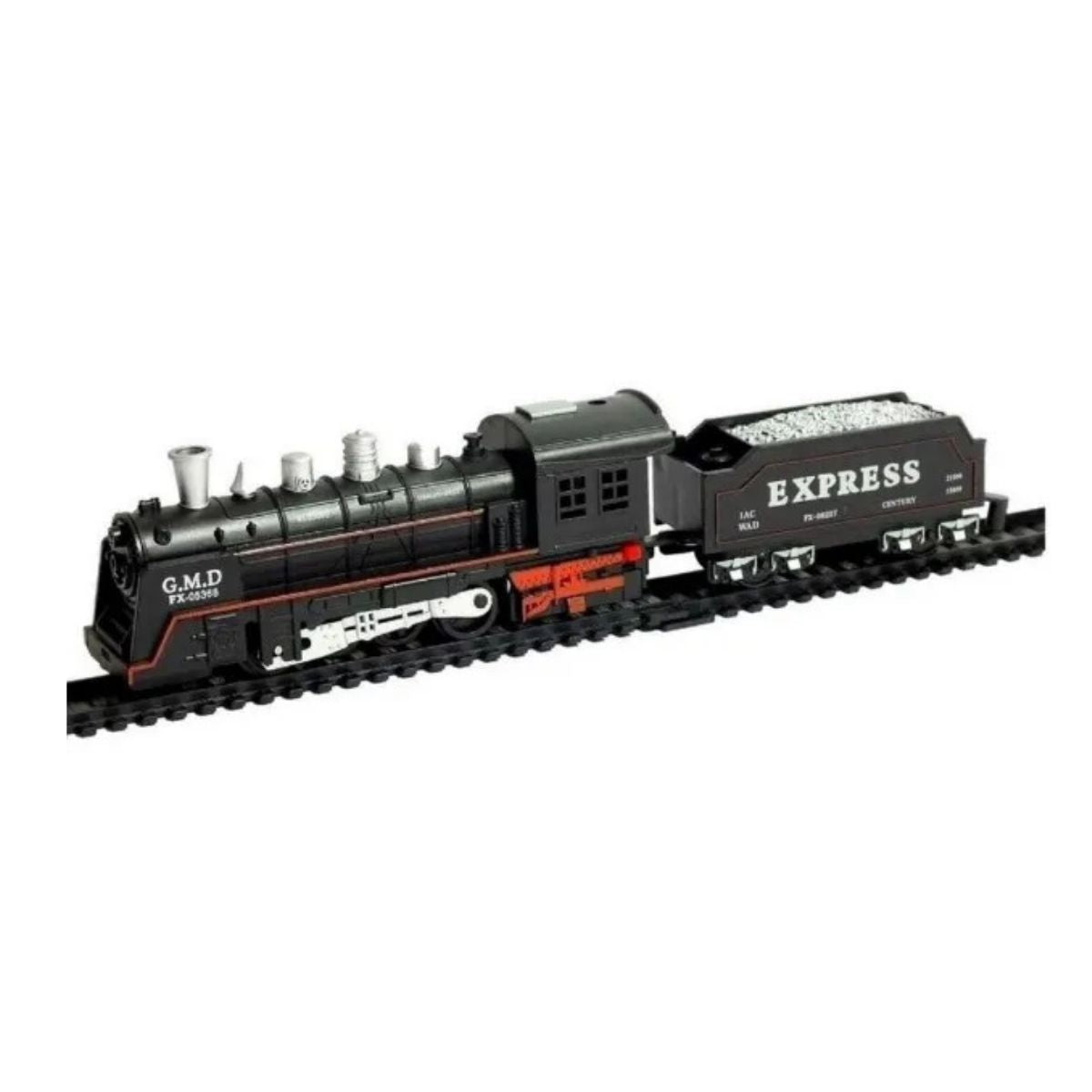 Brinquedo Pista Trem Locomotiva Com Som E Luz - Dm Toys