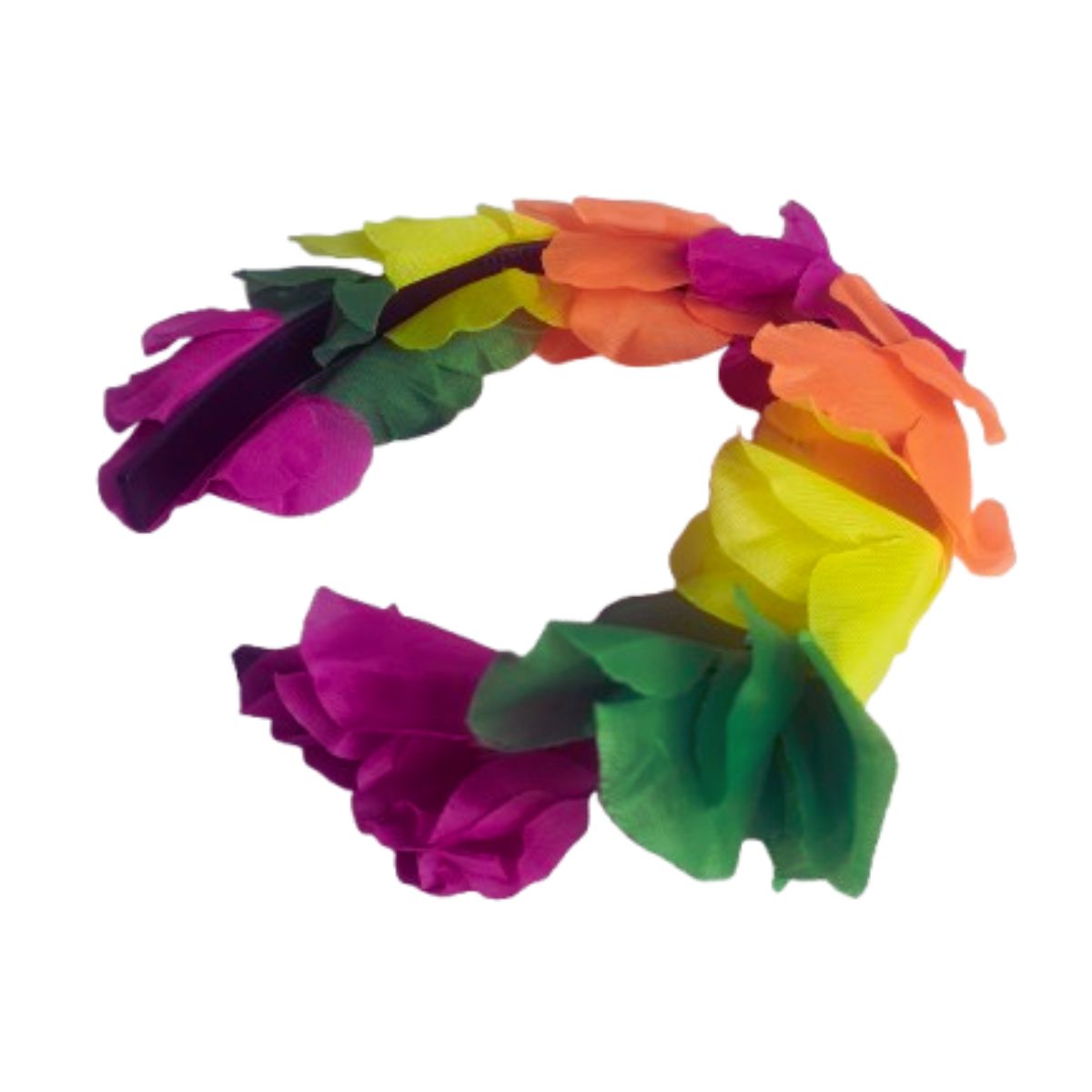 Kit Colar E Tiara Havaiana Festa Fantasia Carnaval Neon Luau