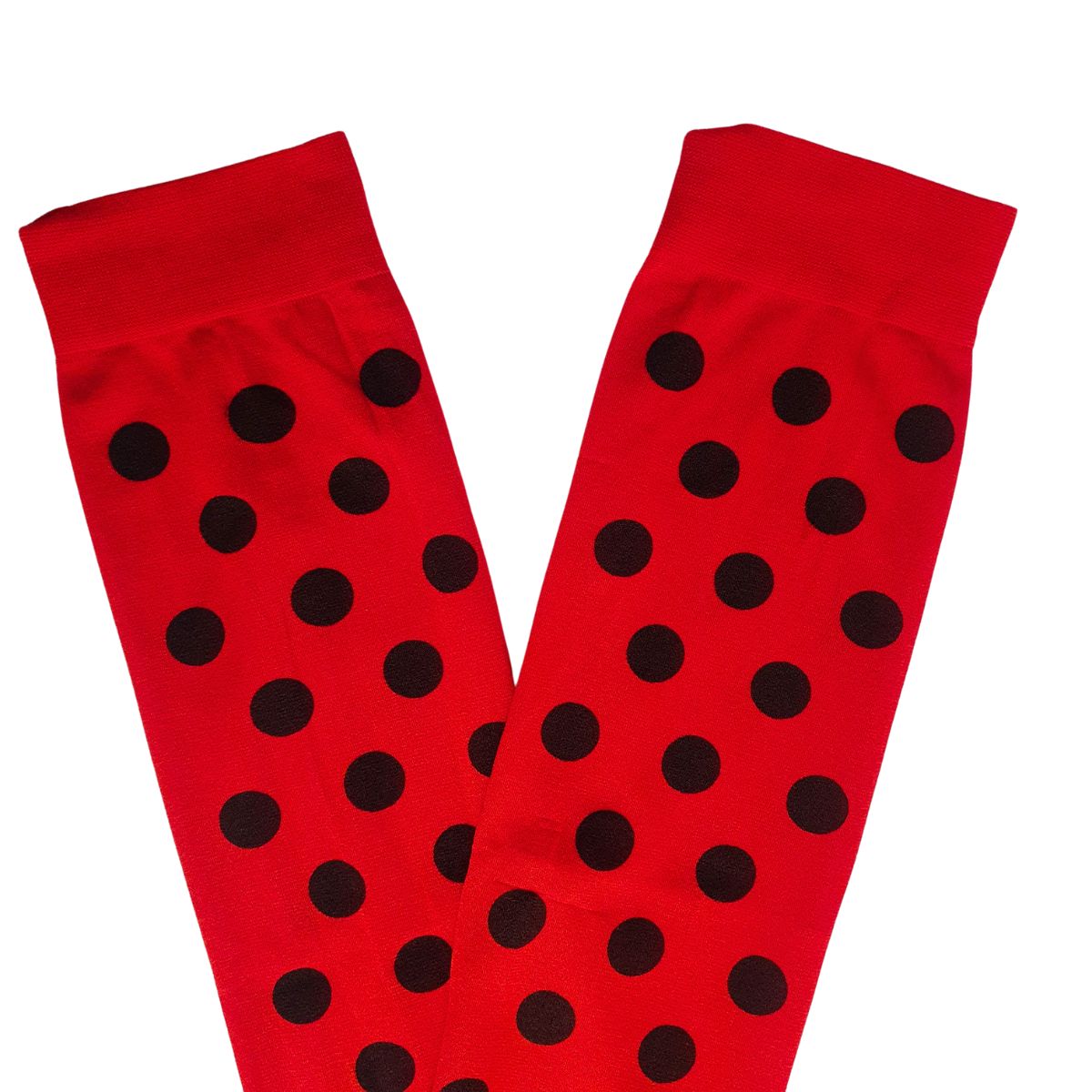 Meia Calça Vermelha com Bolinha para Fantasia Cosplay e Festa 5/8