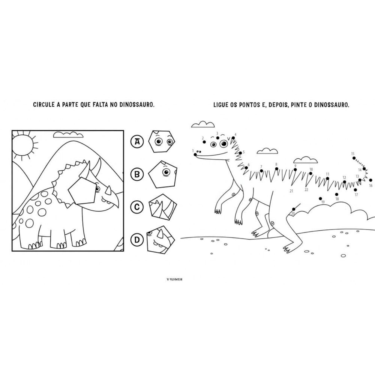 Kit Livro De Colorir E Atividades Borrachas Divertidas Dinossauros - Ciranda Cultural