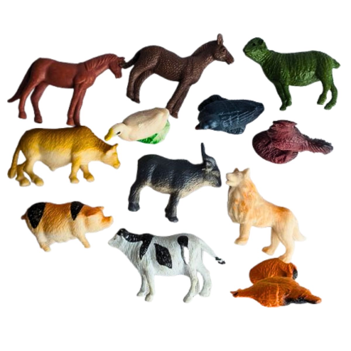 Kit Mini Animais Vida Na Fazenda Brinquedo 12 Peças - Ark Toys