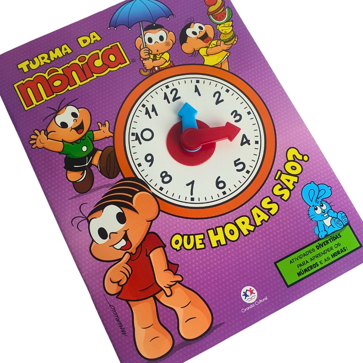 Kit 3 Livros Infantil Turma Da Mônica: Que Horas São + Lousa Magnética + 101 Primeiros Desenhos - Ciranda Cultural
