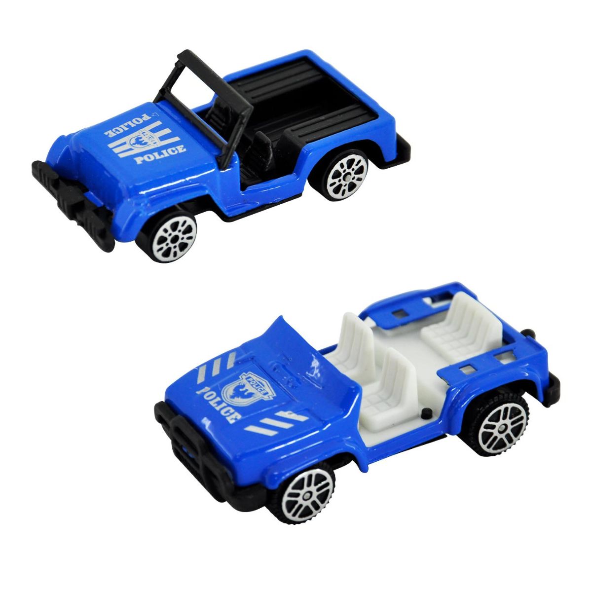 Kit 6 Veículos Miniaturas Dm Collection Azul 1:64 - Dm Toys