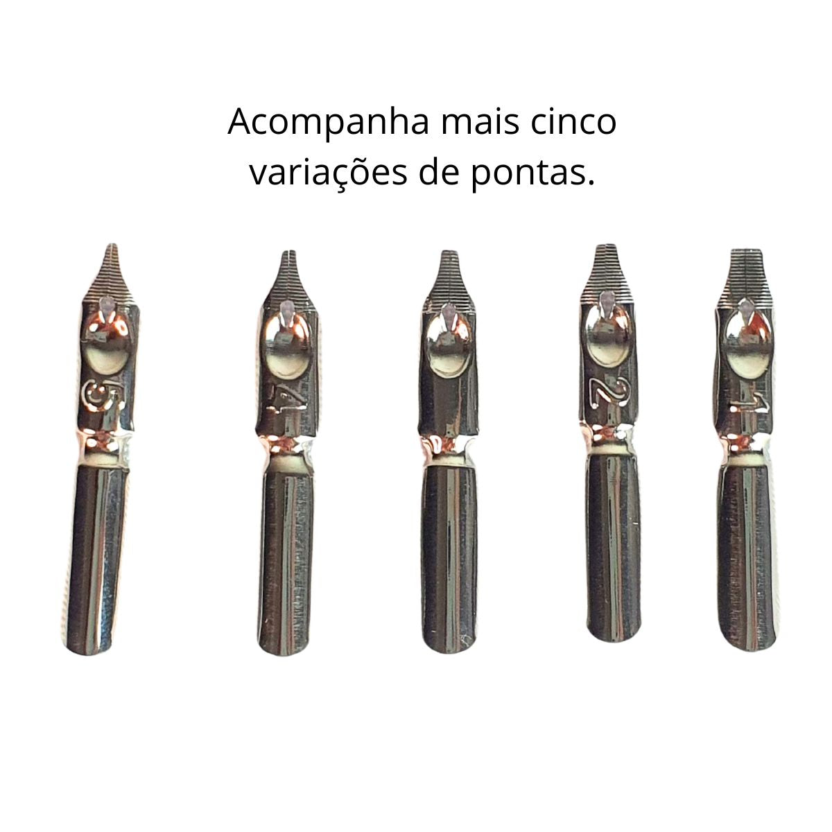 Kit Caneta Tinteiro Pena Engrenagem Lilás Com Carimbo