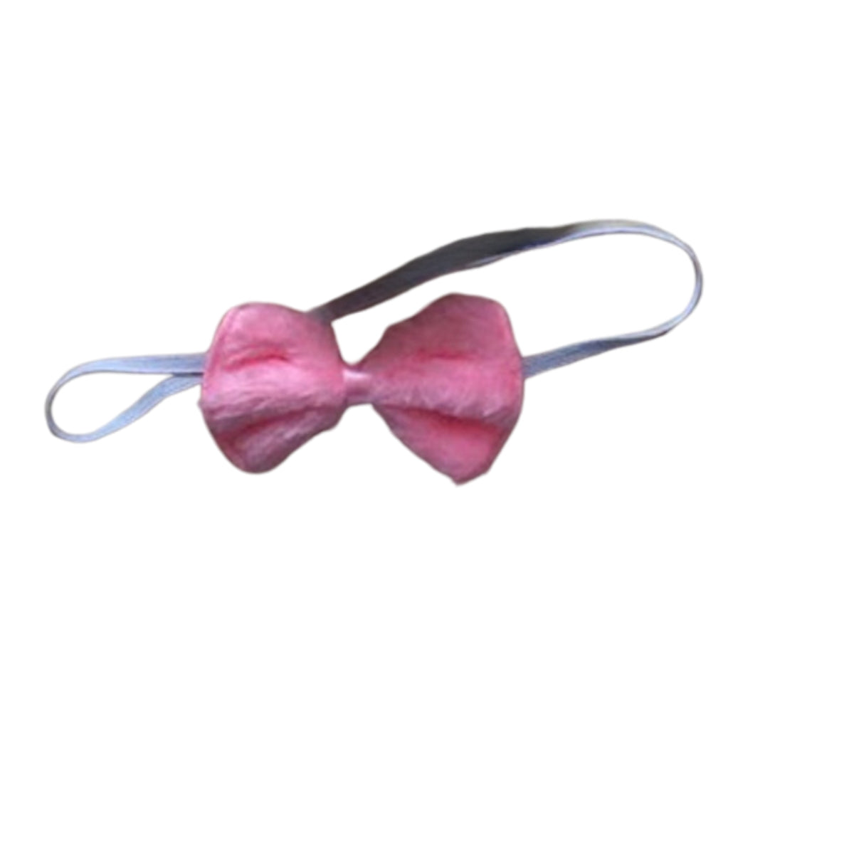 Kit Fantasia Coelhinha Tiara / Gravata / Rabinho Coelho Branco com Rosa