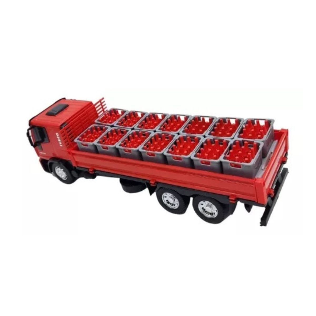 Brinquedo Caminhão De Bebidas Iveco Dropside Vermelho- Usual