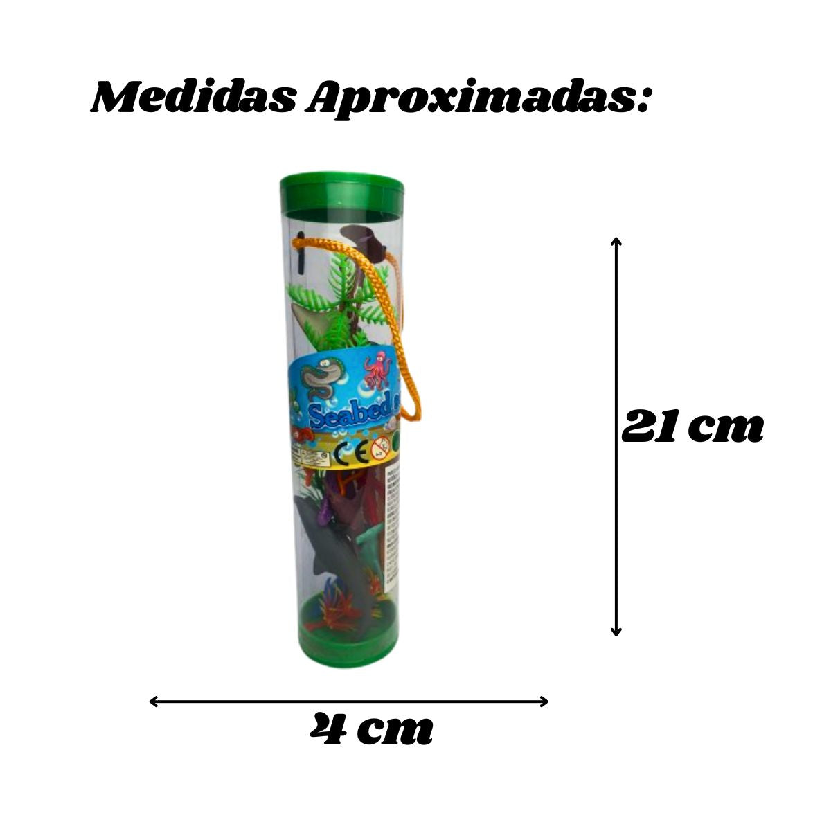 Kit Animais Da Arca Oceano Tubo Brinquedo 15 Peças - Nettoy