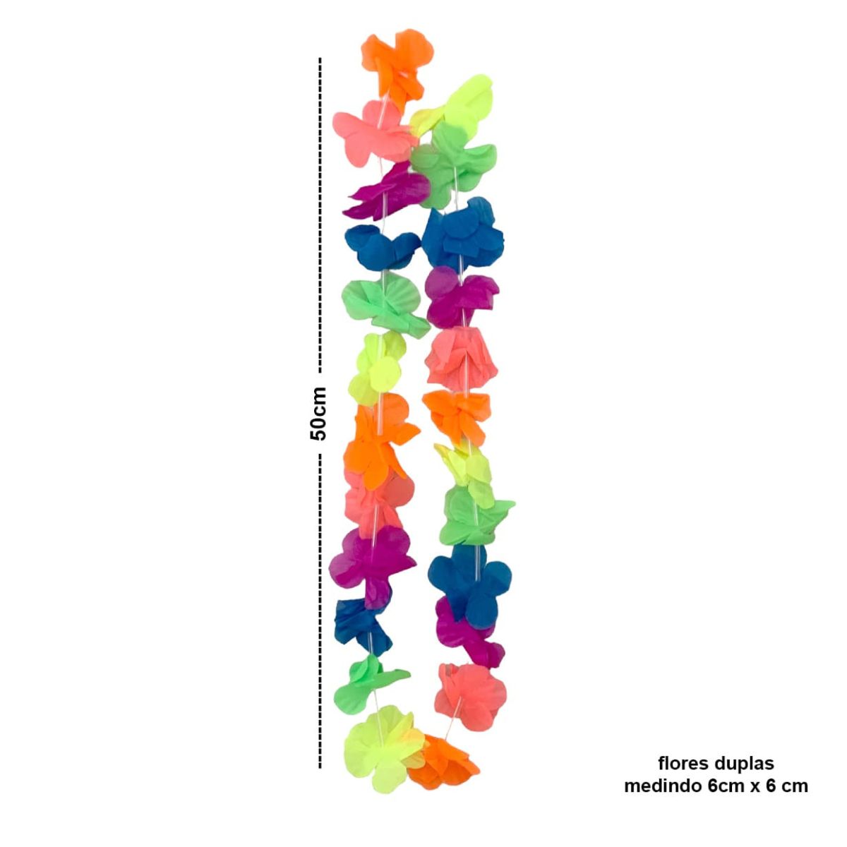 Colar Havaiano Festa Fantasia Carnaval Neon Luau