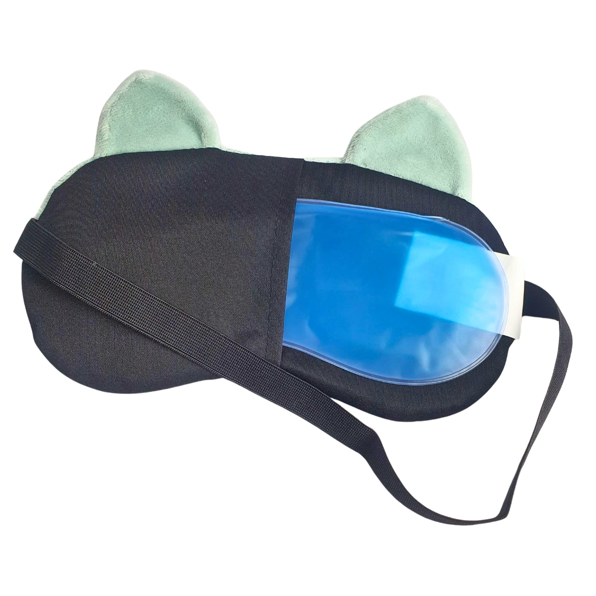 Máscara Gato Verde Água - Máscara de Descanso e Bolsa de Gel