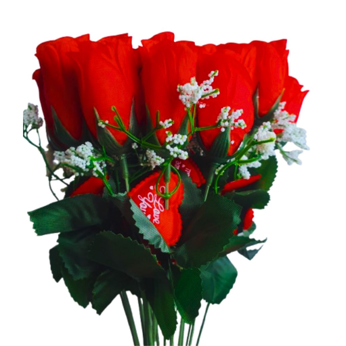 Buquê De Rosas 24 Botões Artificial Dia Das Mães / Namorados