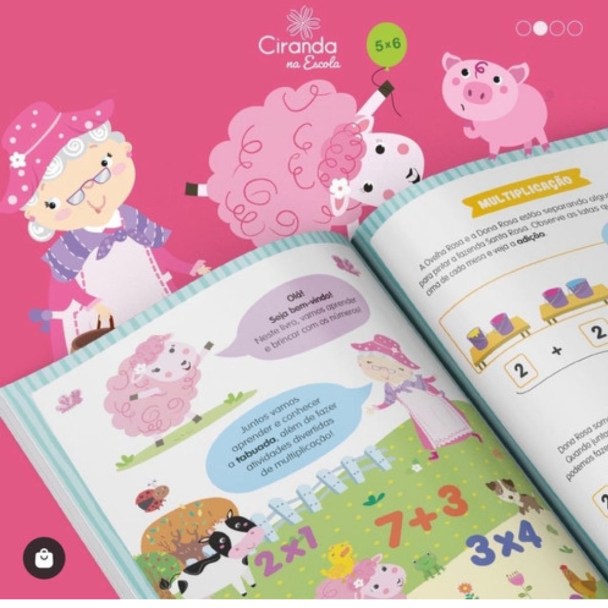 Livro Infantil Apoio Escolar: Aprenda A Tabuada / Ovelha Rosa Na Escola - Ciranda Cultural