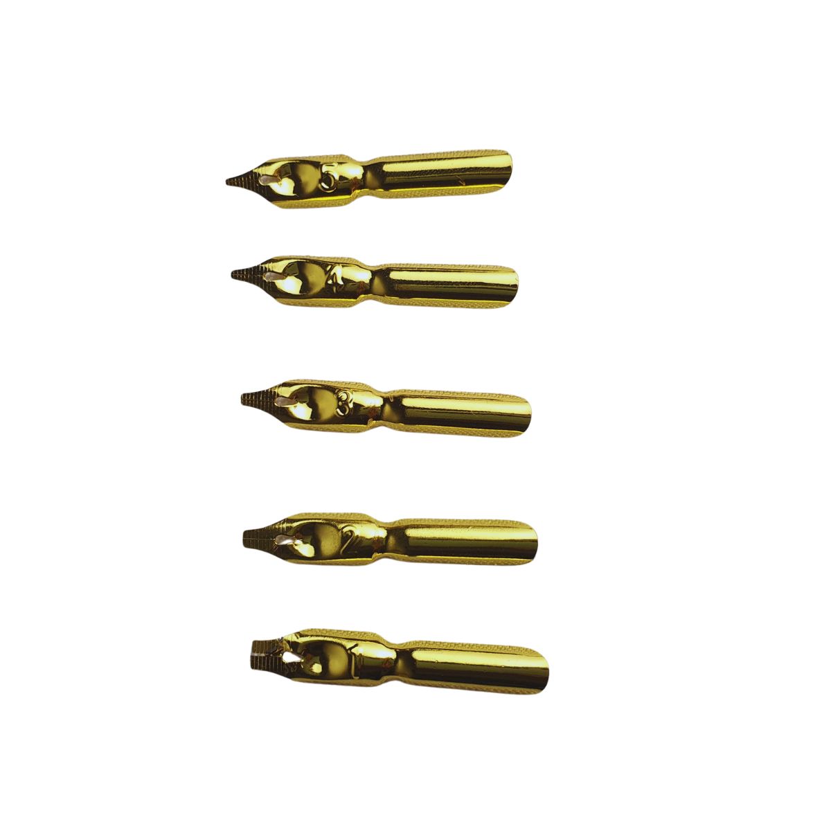 Kit Caneta Tinteiro Pena Dourado Com Tinta E Suporte - M5