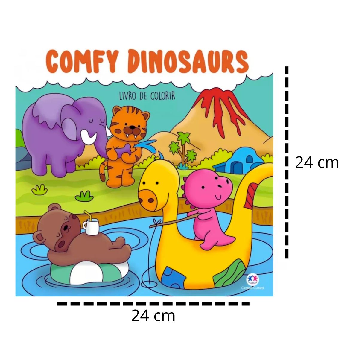Livro Comfy Dinosaurs Bobbie Goods - Para Colorir / Relaxar / Atividades - Ciranda Cultural