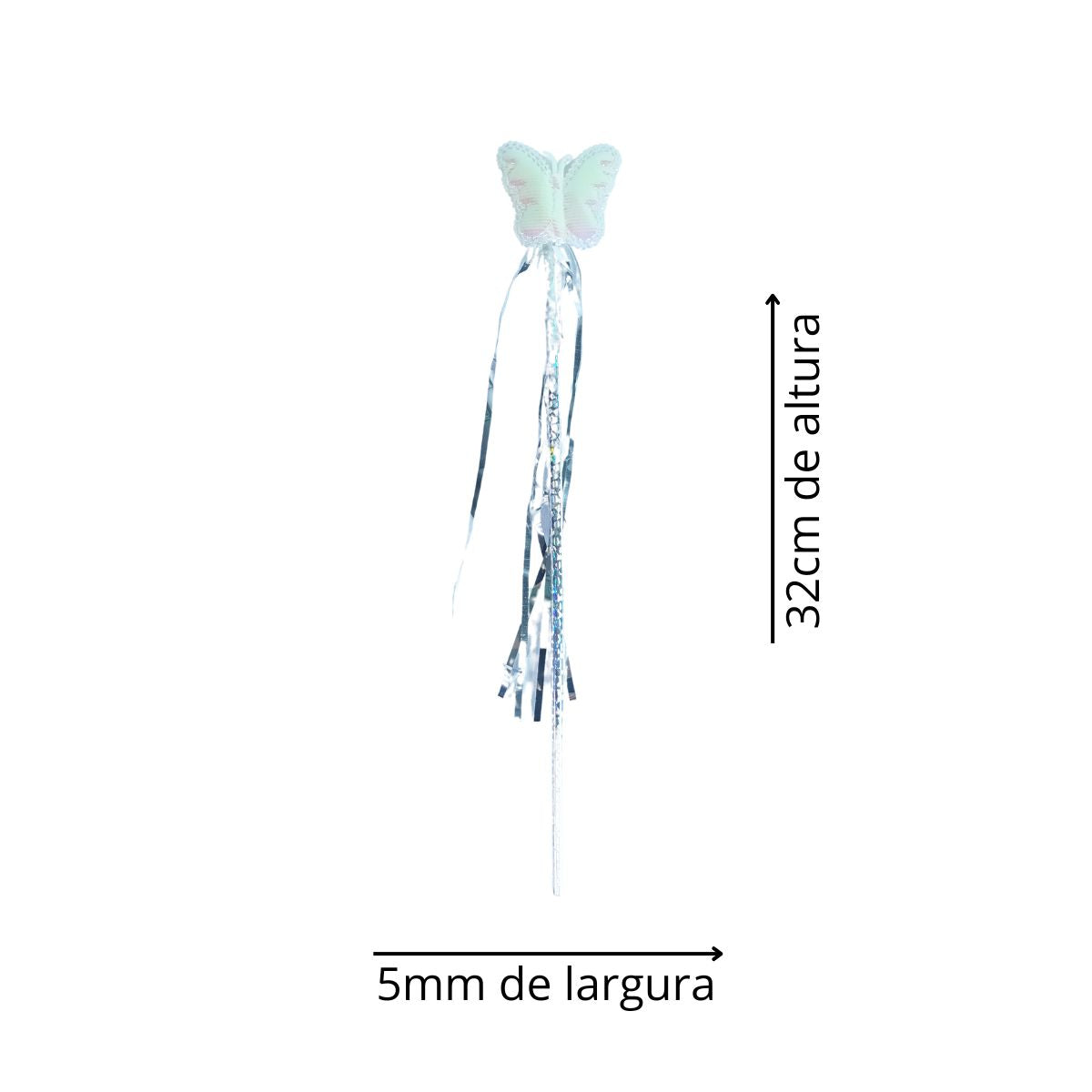 Kit Asa de Borboleta Acessórios Fantasia Carnaval Branco