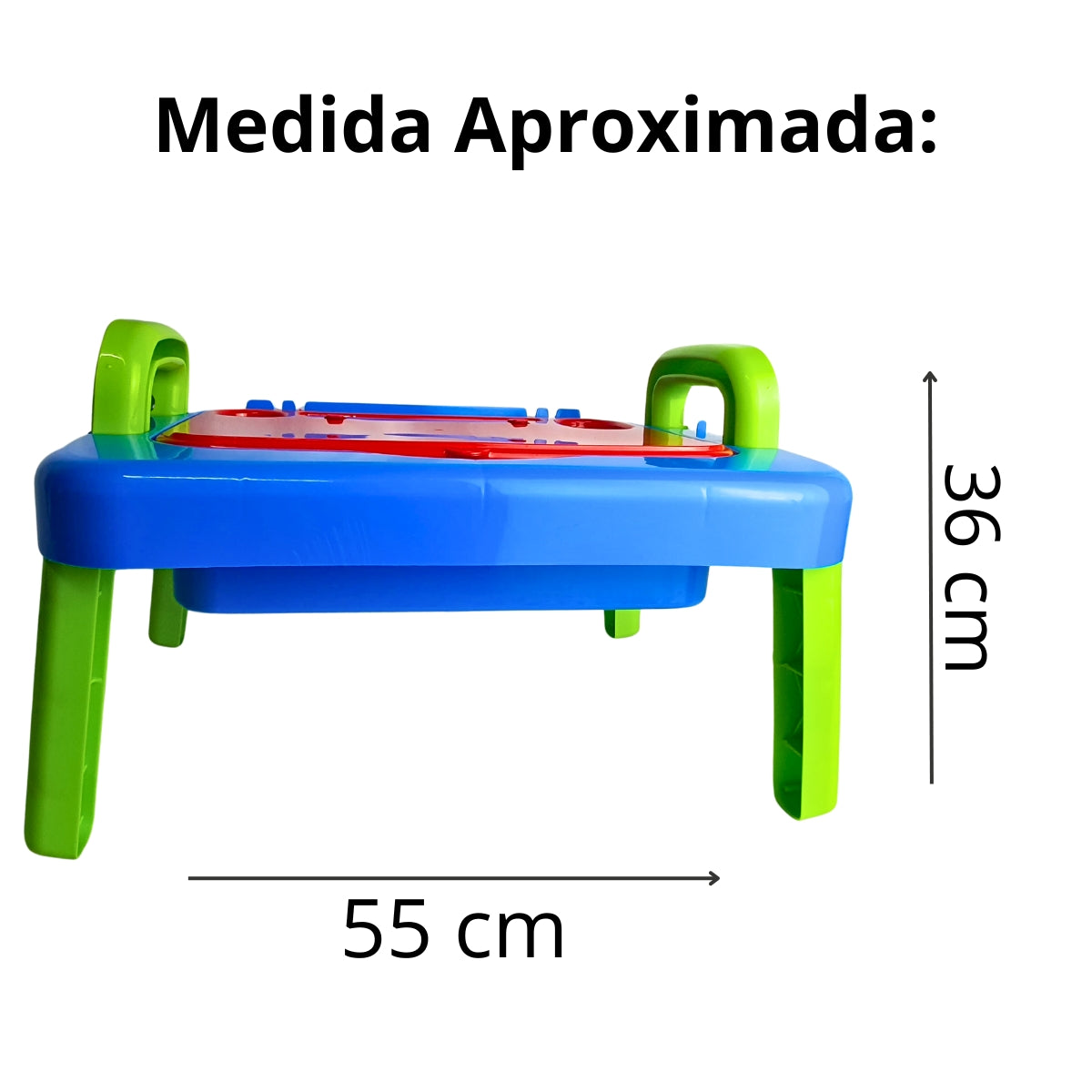 Mesinha Para Desenhar Infantil MercoToys Azul Com Vermelho