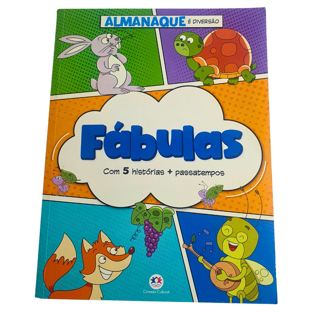 Kit 3 Livros Infantil Apoio Escolar: Cartilha Crescer - Alfabeto + Almanaque É Diversão Fábulas + Dinossauros - Procurar E Encontrar - Ciranda Cultural