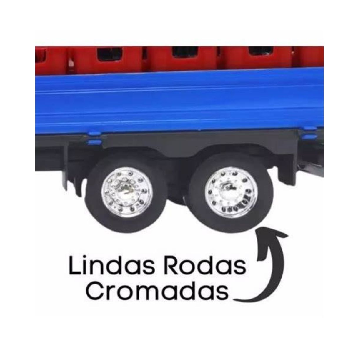 Brinquedo Caminhão De Bebidas Iveco Dropside Azul - Usual