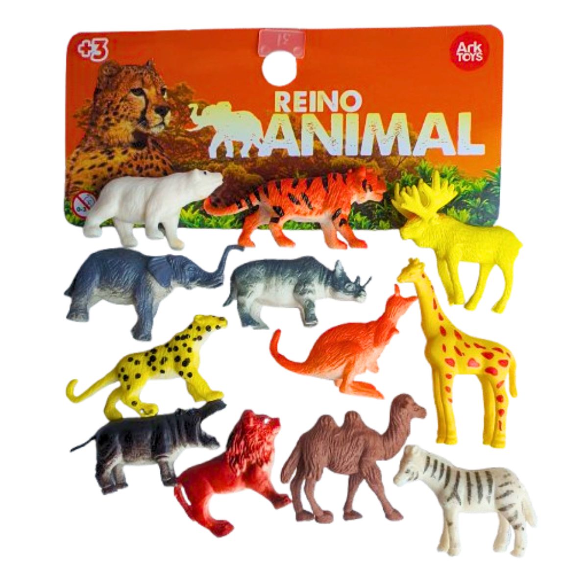 Kit Reino Animal Mini Brinquedo 12 Peças Sortido - Ark Toys