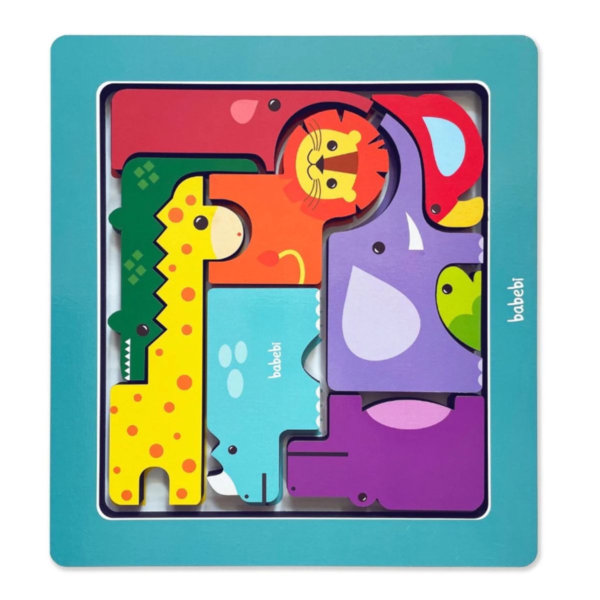 Brinquedo Educativo Montar E Empilhar Safari - Babebi