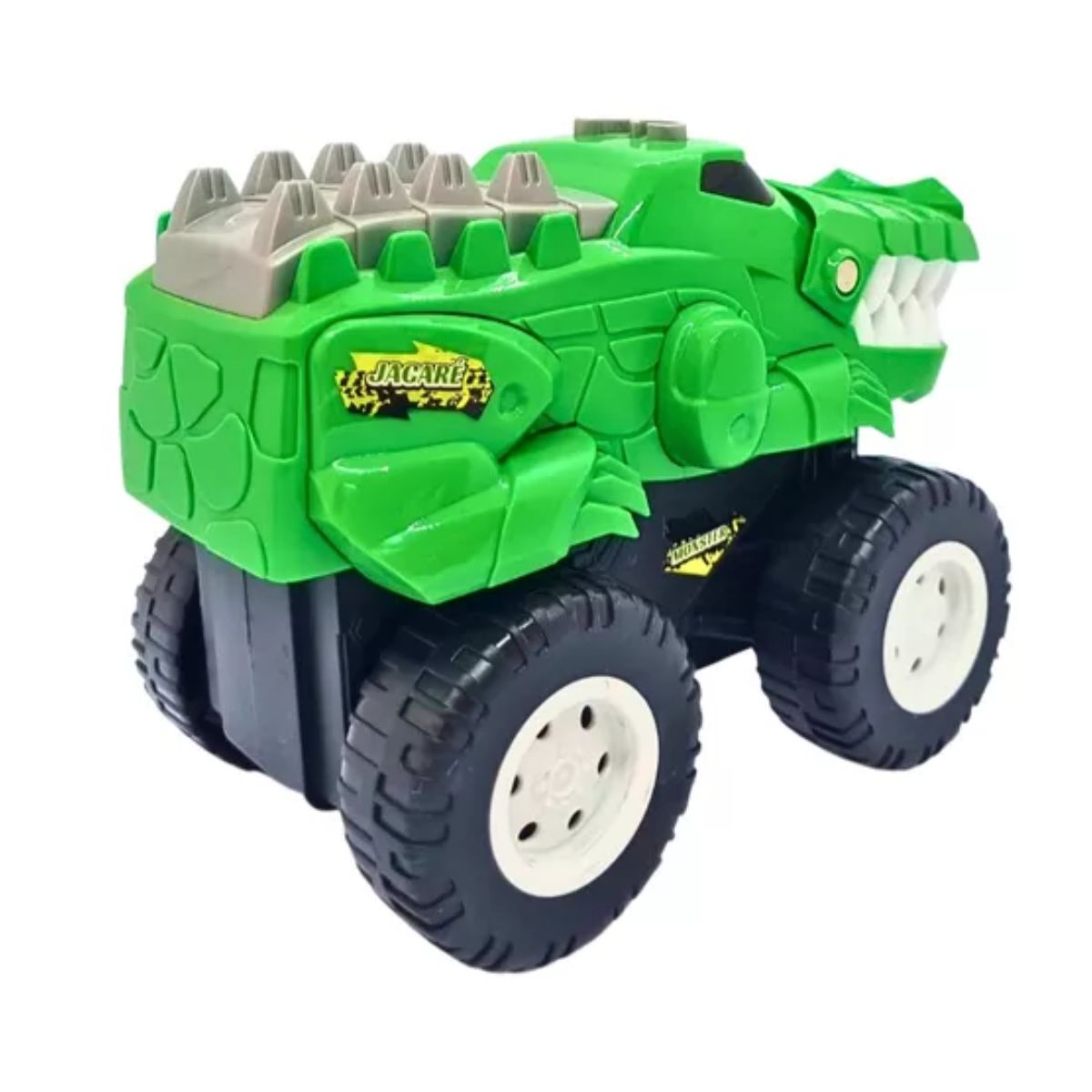 Brinquedo Carro Monster Jacaré Com Luz E Som - Dm Toys