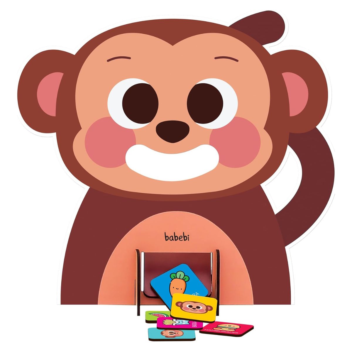 Brinquedo Jogo Educativo Didático Alimente Bem O Macaquinho - Babebi