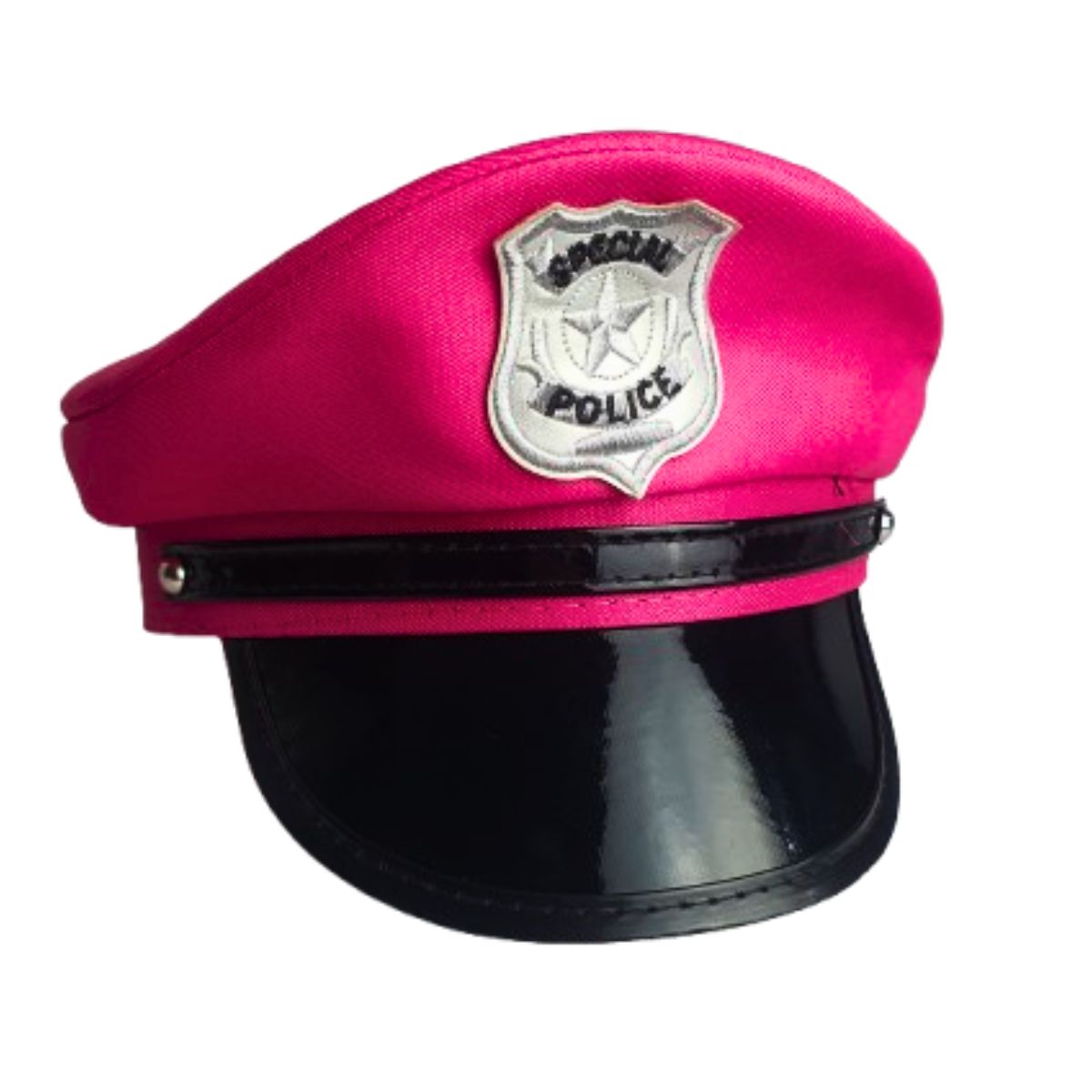 Chapéu Quepe Boina Policial Especial Rosa Fantasia Cosplay
