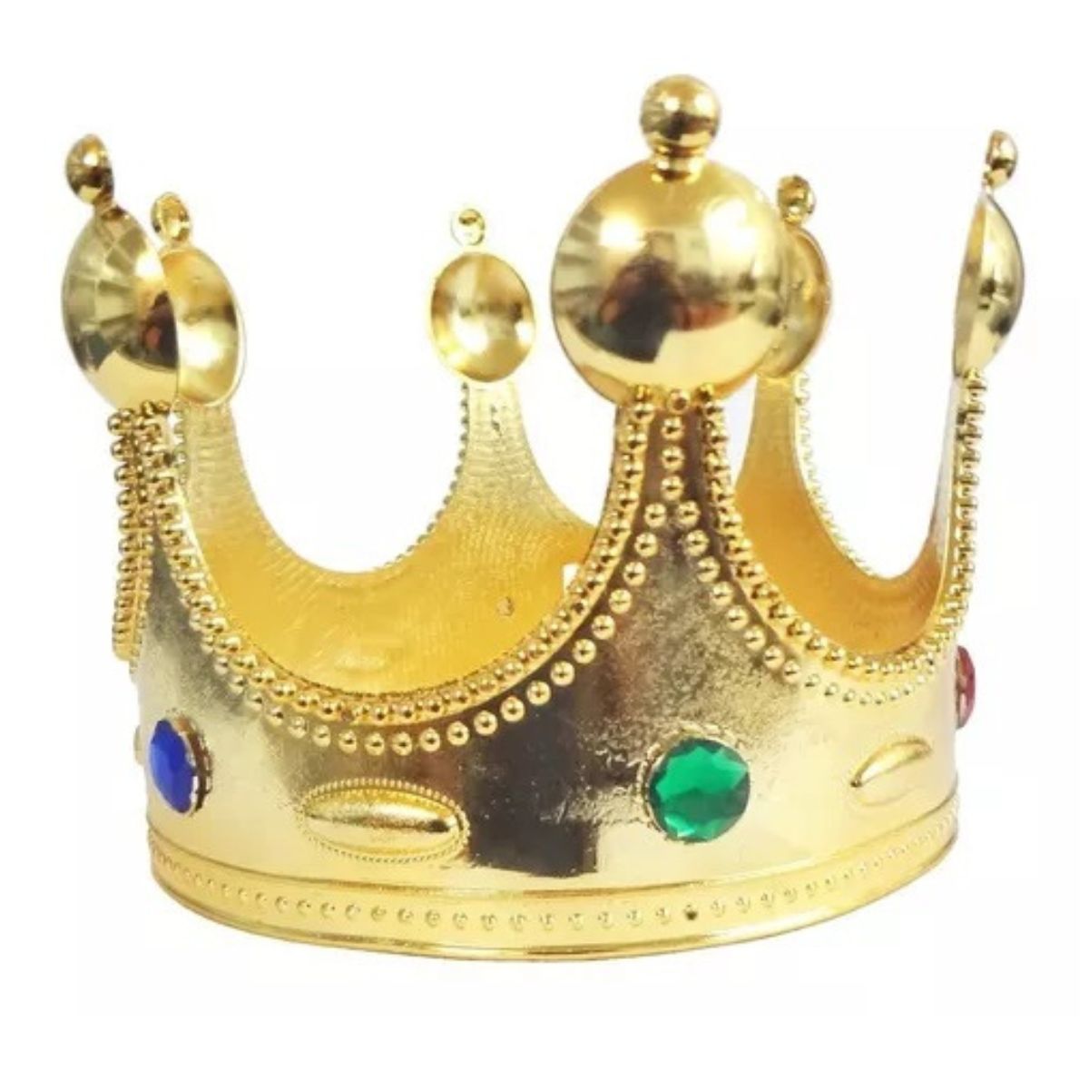 Coroa Rei / Rainha Fantasia Cosplay Carnaval Pedraria Dourado
