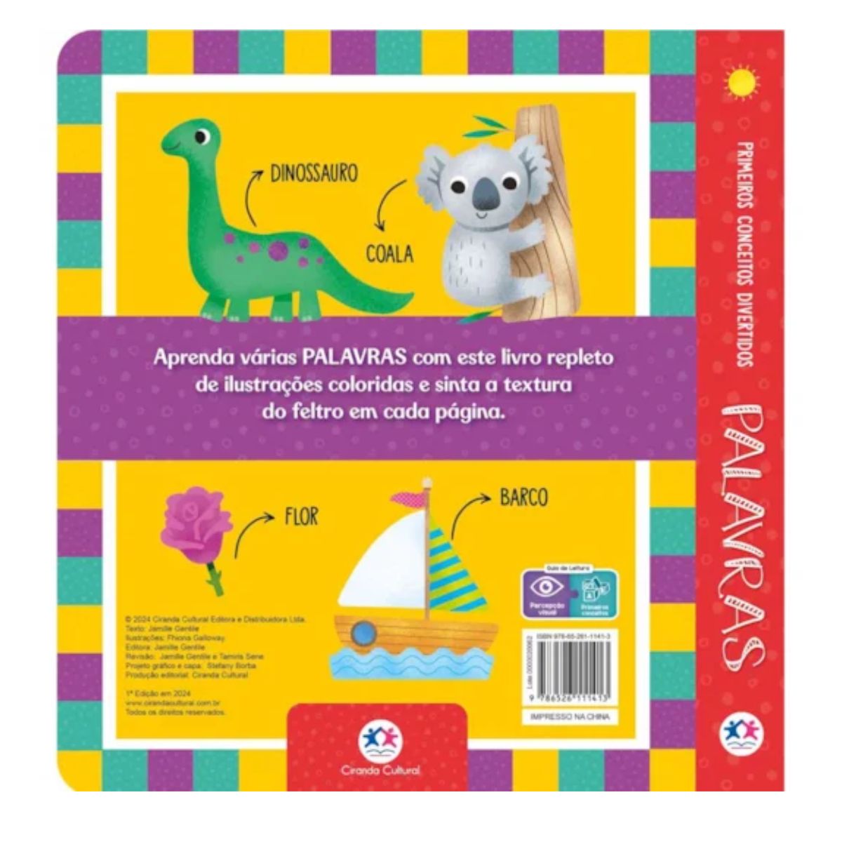 Livro Infantil Palavras - Primeiros Conceitos Divertidos / Toque E Sinta - Ciranda Cultural