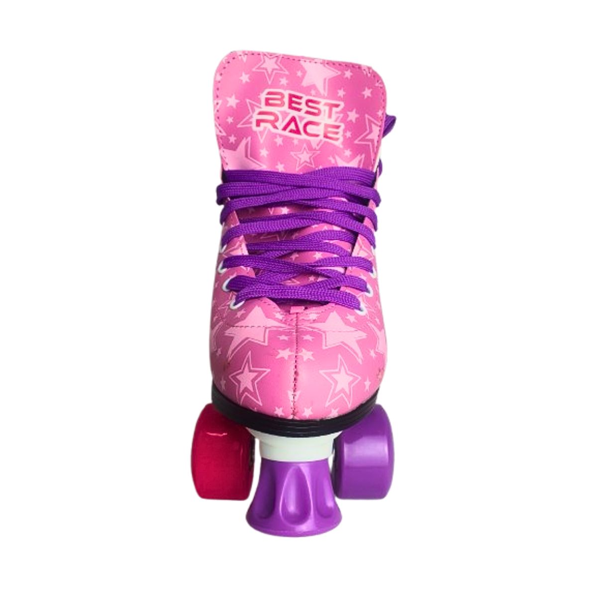 Patins Roller Retrô Clássico Rosa 4 Rodas - Bbr Toys