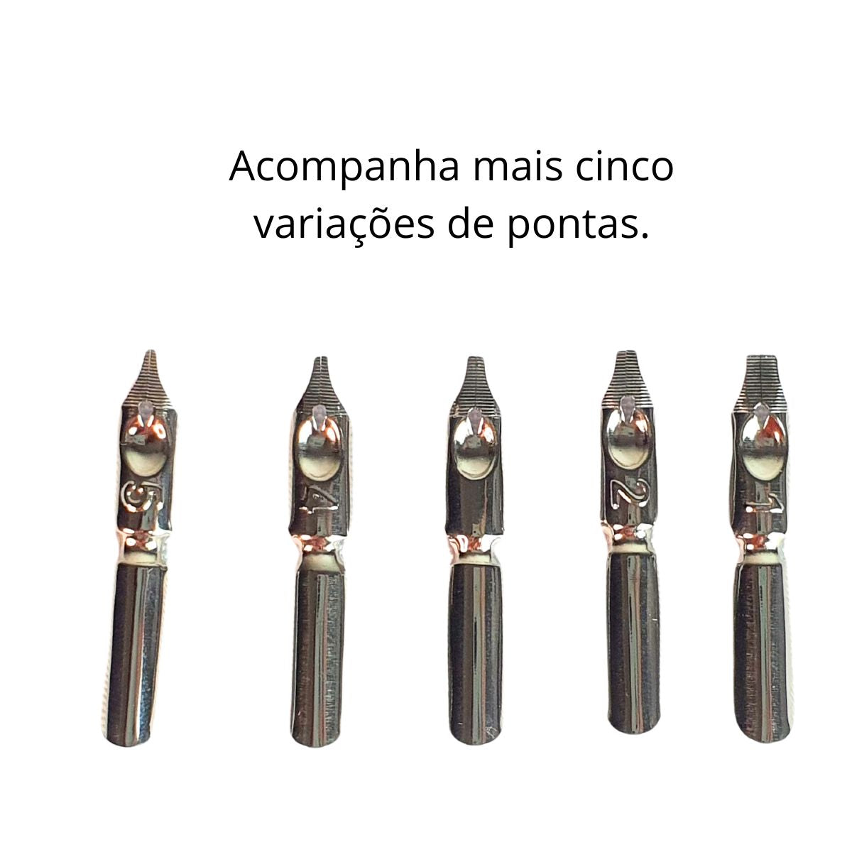 Kit Caneta Tinteiro Pena Engrenagem Azul Claro Com Carimbo