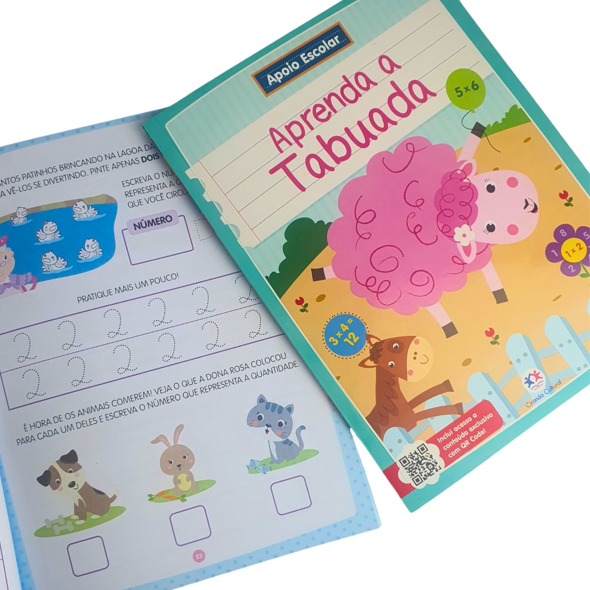 Kit 2 Livros Infantil Apoio Escolar: Aprenda Matemática + Aprenda A Tabuada - Ciranda Cultural