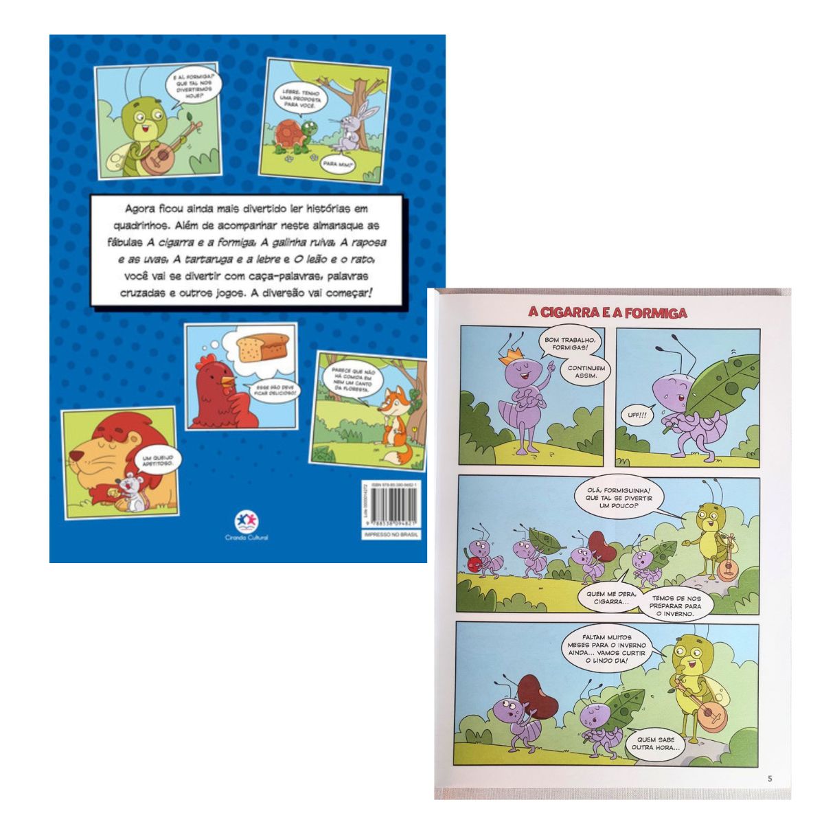 Kit 3 Livros Infantil Apoio Escolar: Cartilha Crescer - Alfabeto + Almanaque É Diversão Fábulas + Dinossauros - Procurar E Encontrar - Ciranda Cultural