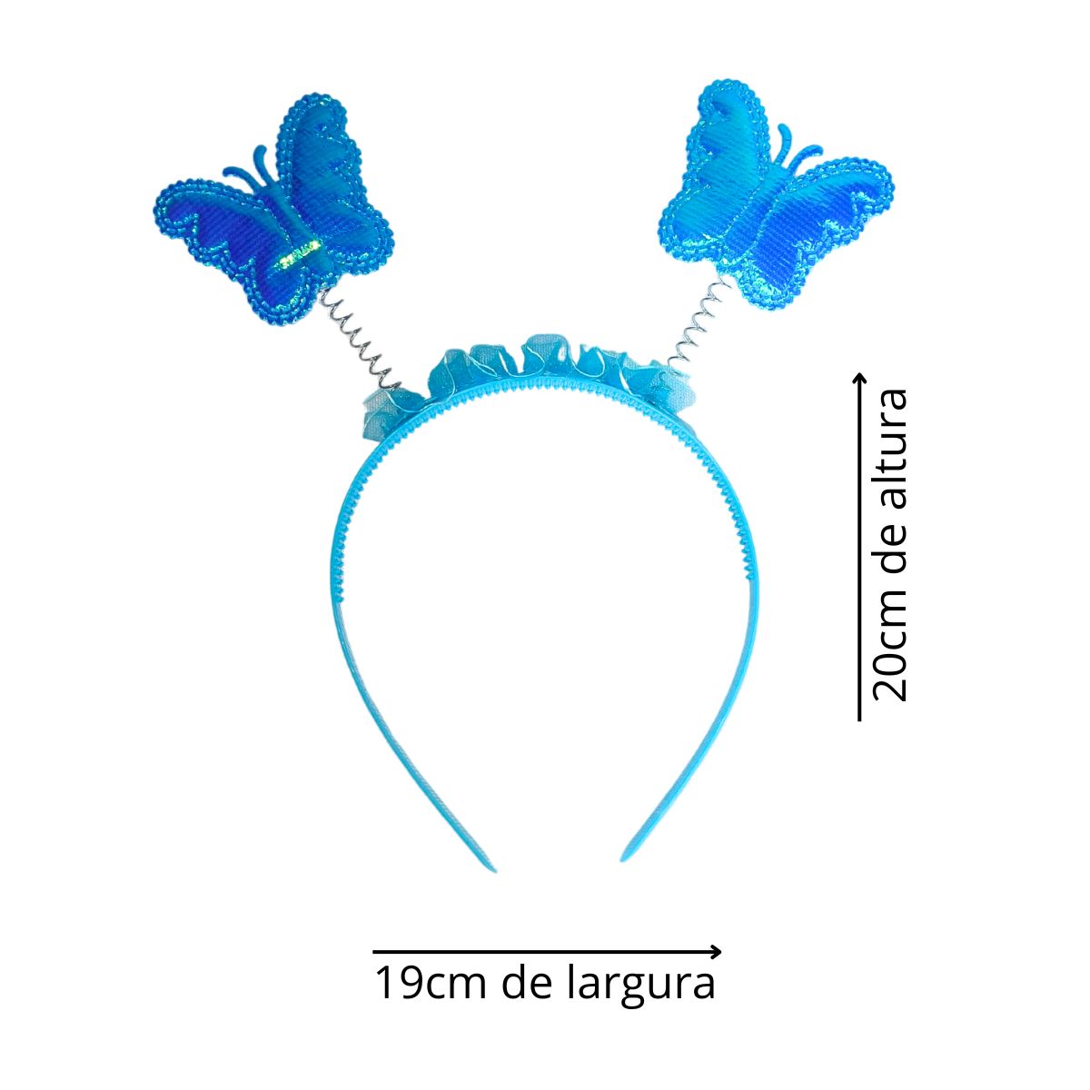 Kit Asa de Borboleta Acessórios Fantasia Carnaval Azul