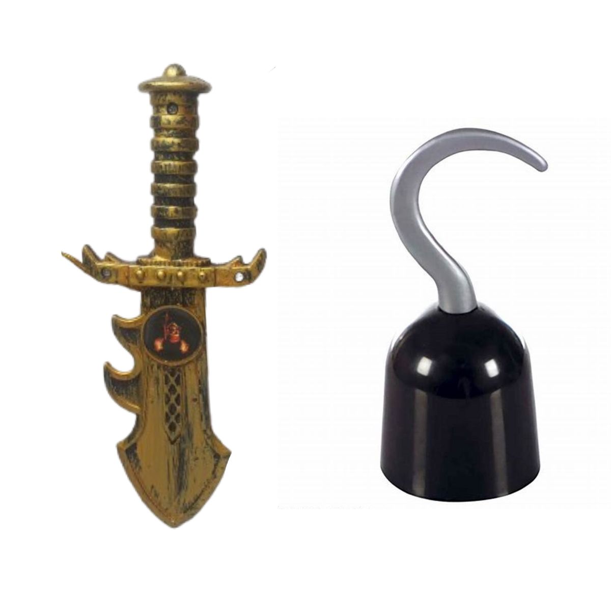 Kit Pirata Fantasia Cosplay Gancho De Mão Guerreiro