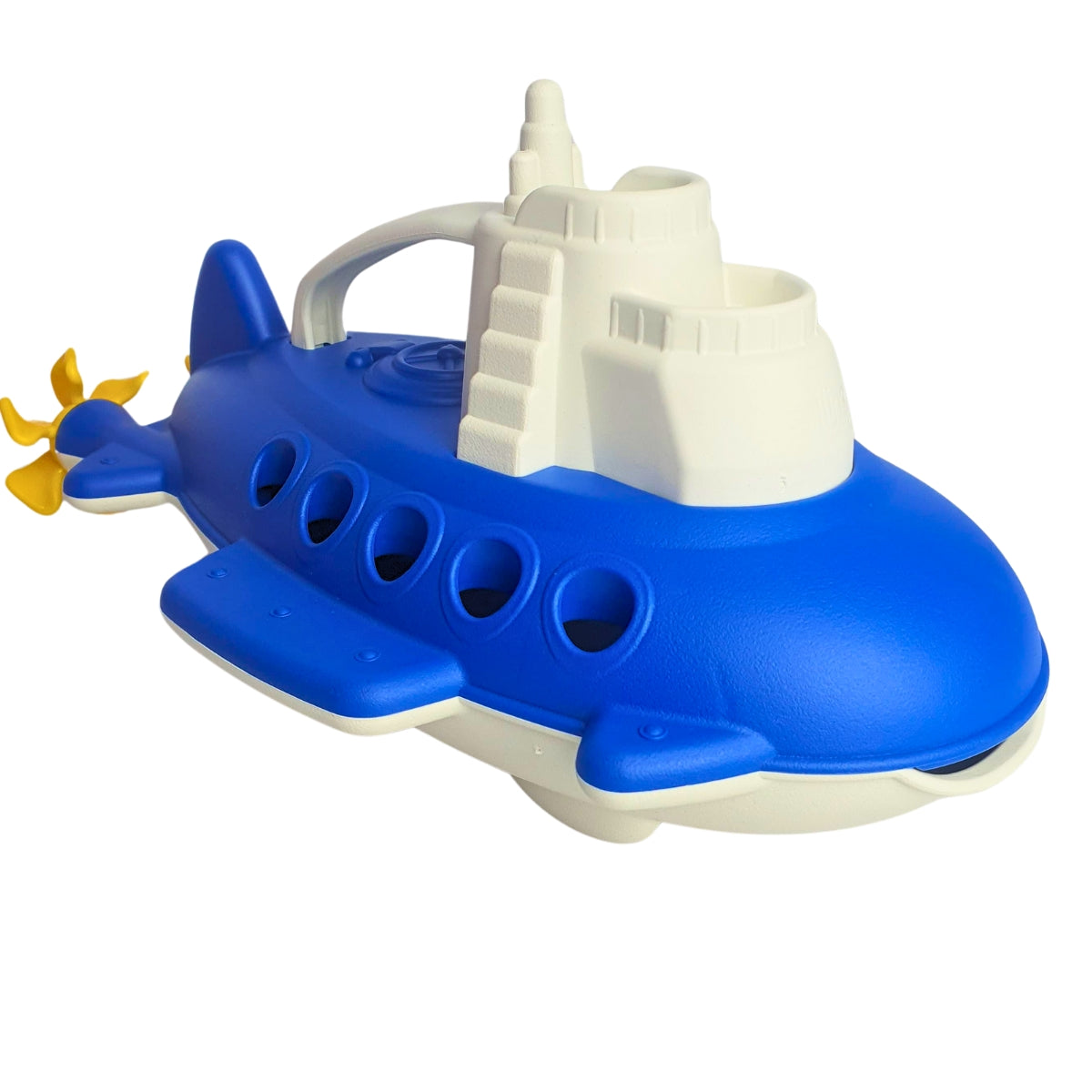 Submarino Infantil Azul Com Branco - Brinquedo de Piscina e Praia