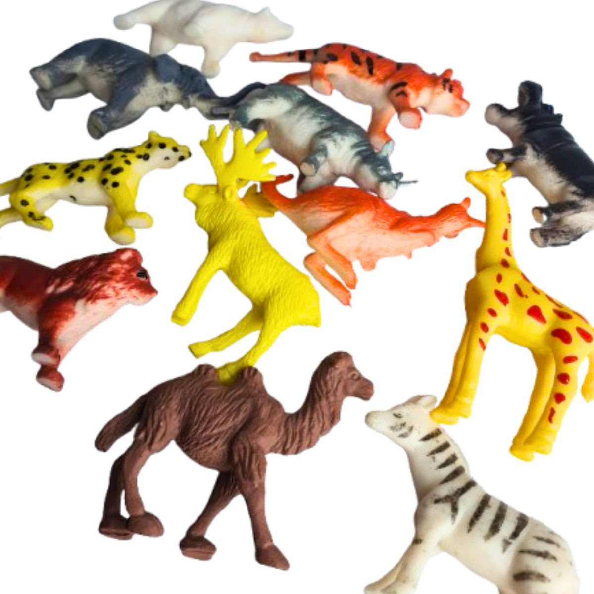 Kit Reino Animal Mini Brinquedo 12 Peças Sortido - Ark Toys