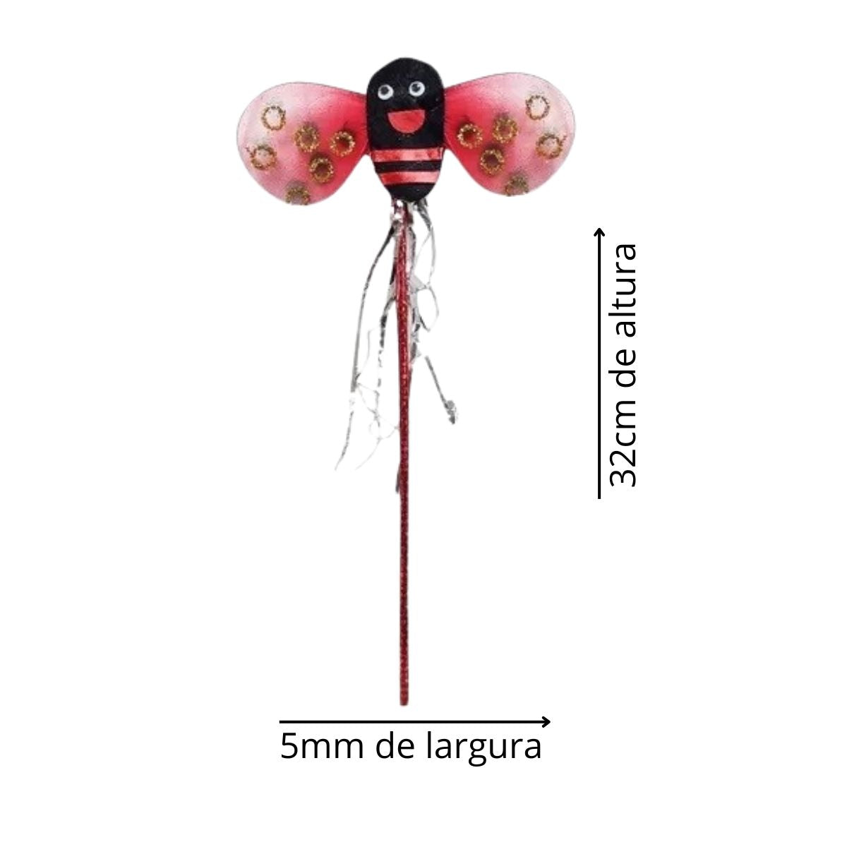 Kit Fantasia Asa de Joaninha Acessórios Infantil 4 Peças